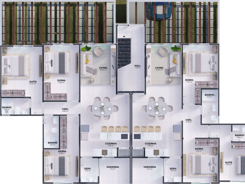 Tipo B | Apartamento Jardim